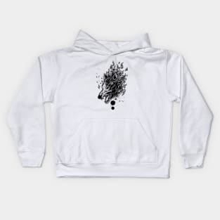 Wolf on fire 2 Kids Hoodie